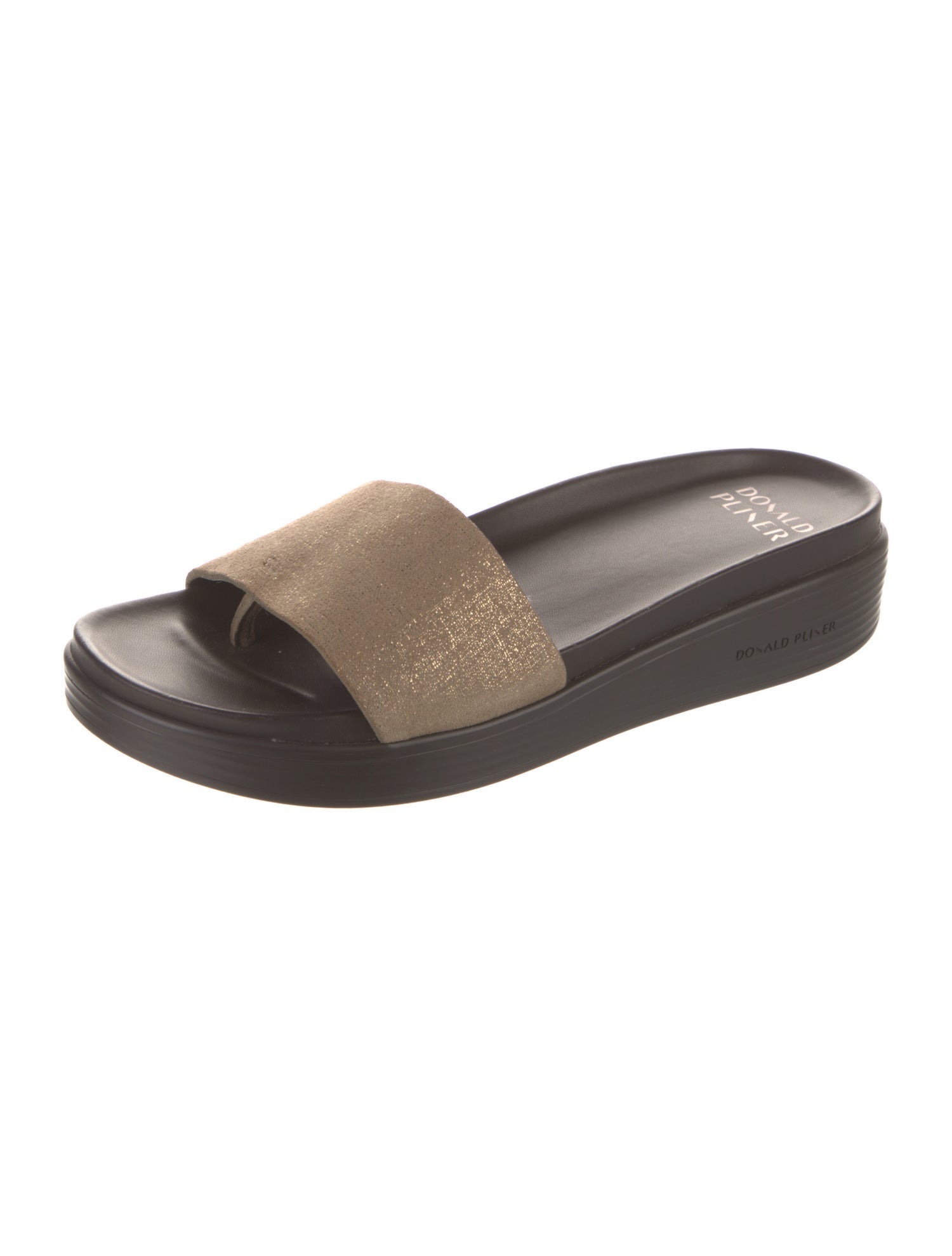 Donald Pliner Suede Printed Slides