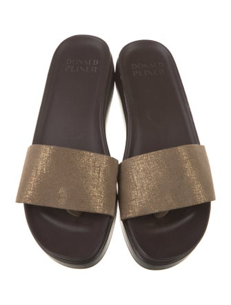 Donald Pliner Suede Printed Slides