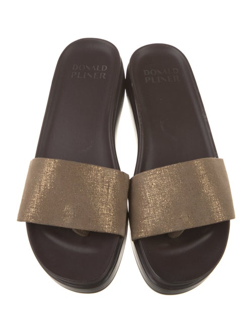 Donald Pliner Suede Printed Slides