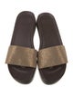 Donald Pliner Suede Printed Slides