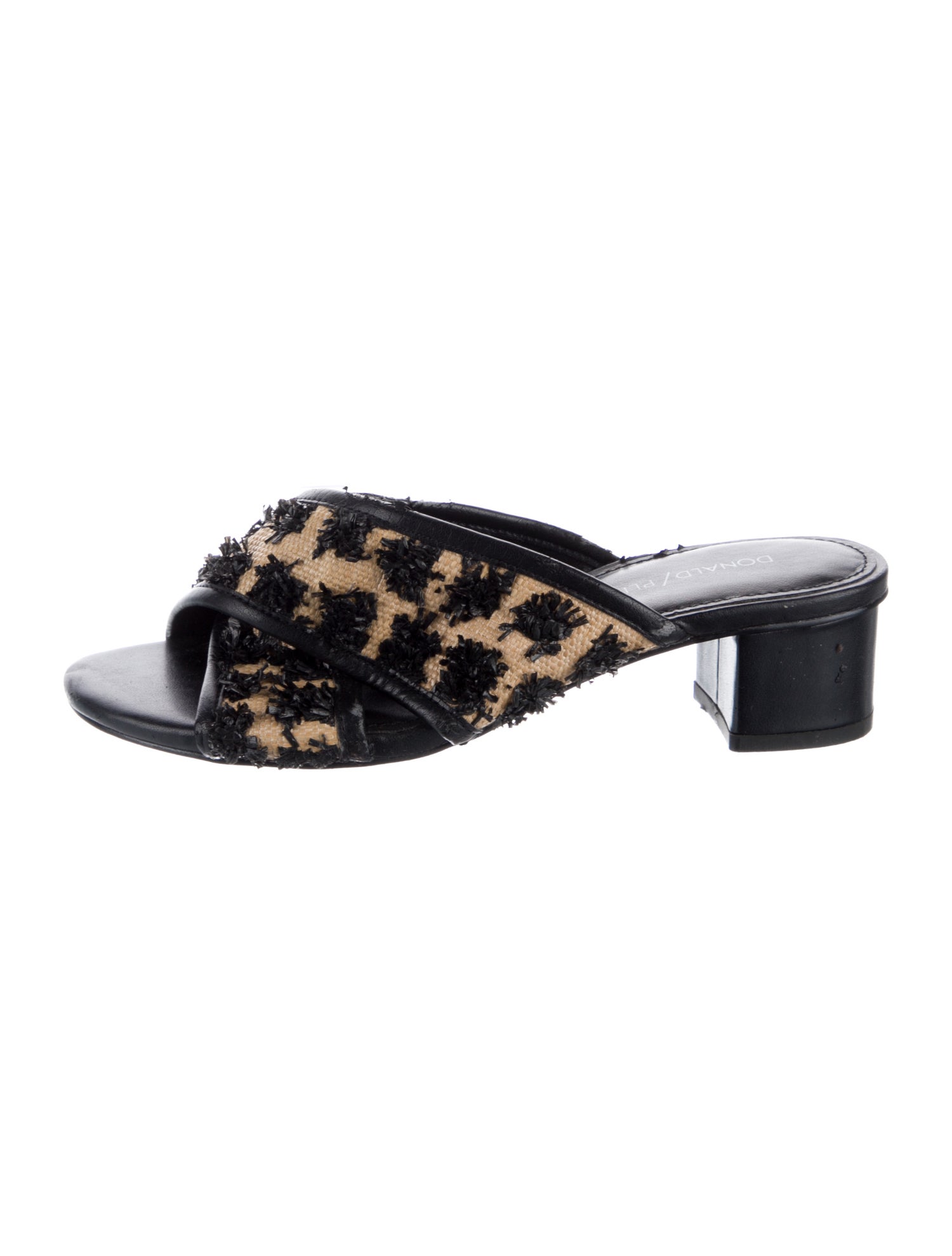 Donald Pliner Leather Printed Slides