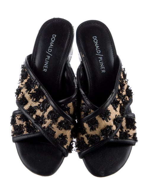 Donald Pliner Leather Printed Slides