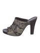 Donald Pliner Leather Animal Print Mules