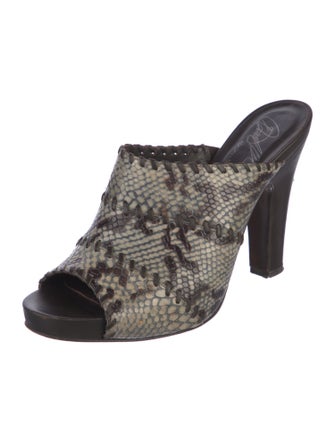 Donald Pliner Leather Animal Print Mules