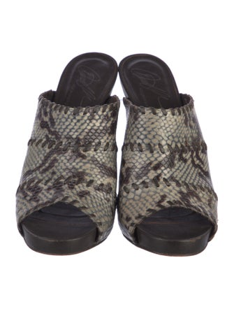 Donald Pliner Leather Animal Print Mules