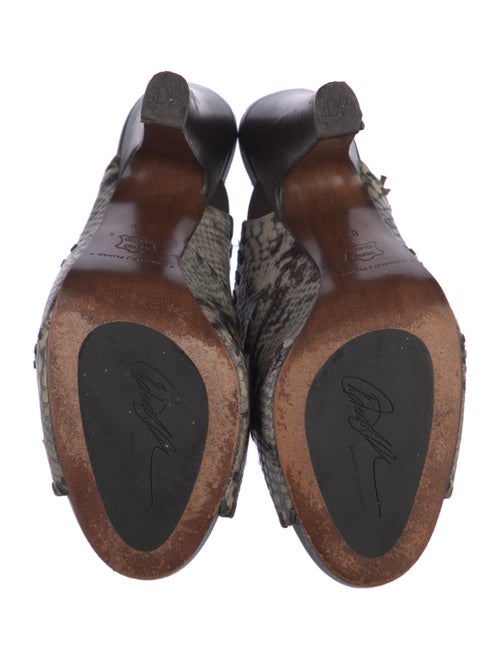 Donald Pliner Leather Animal Print Mules