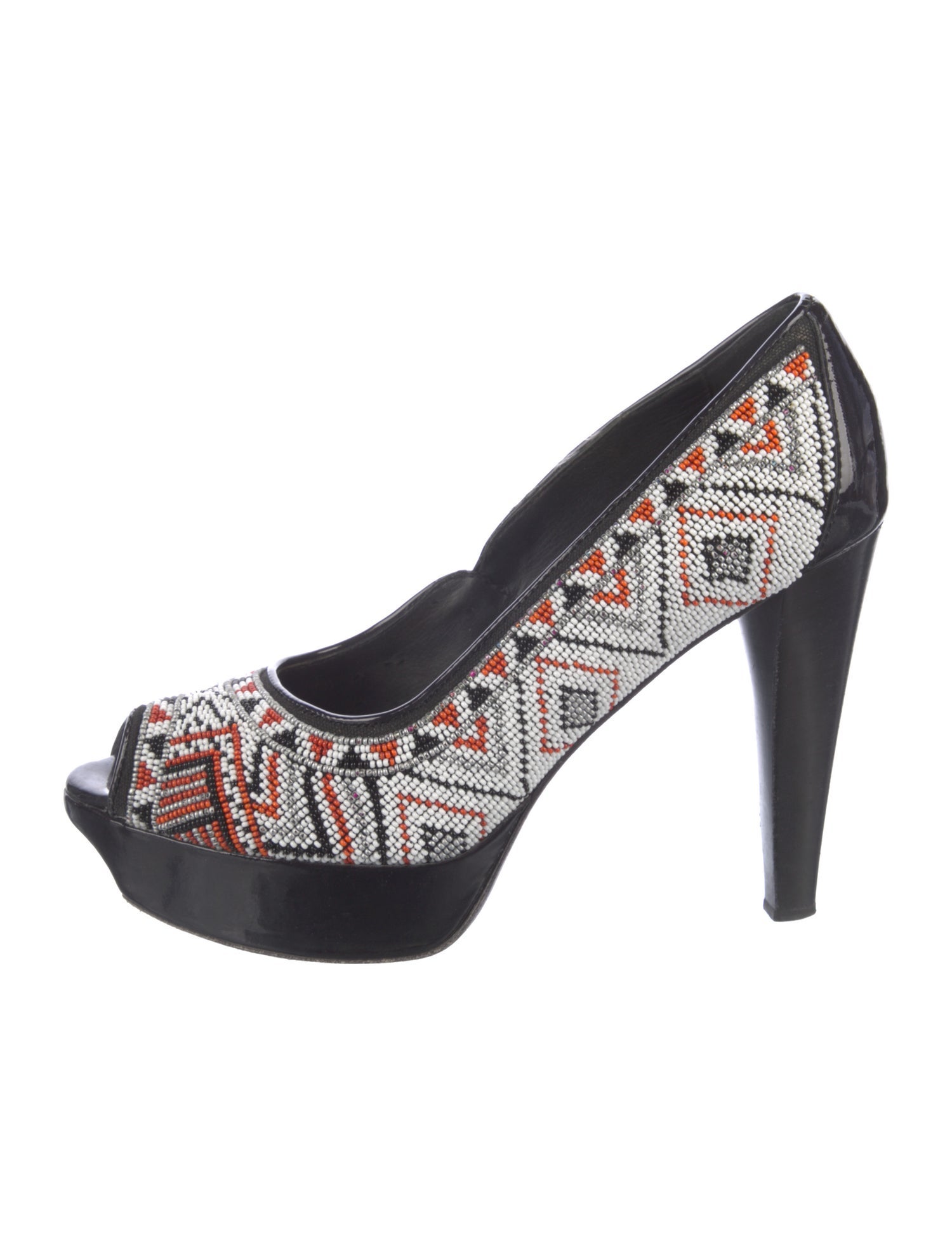 Donald Pliner Printed Beaded Accents Pumps