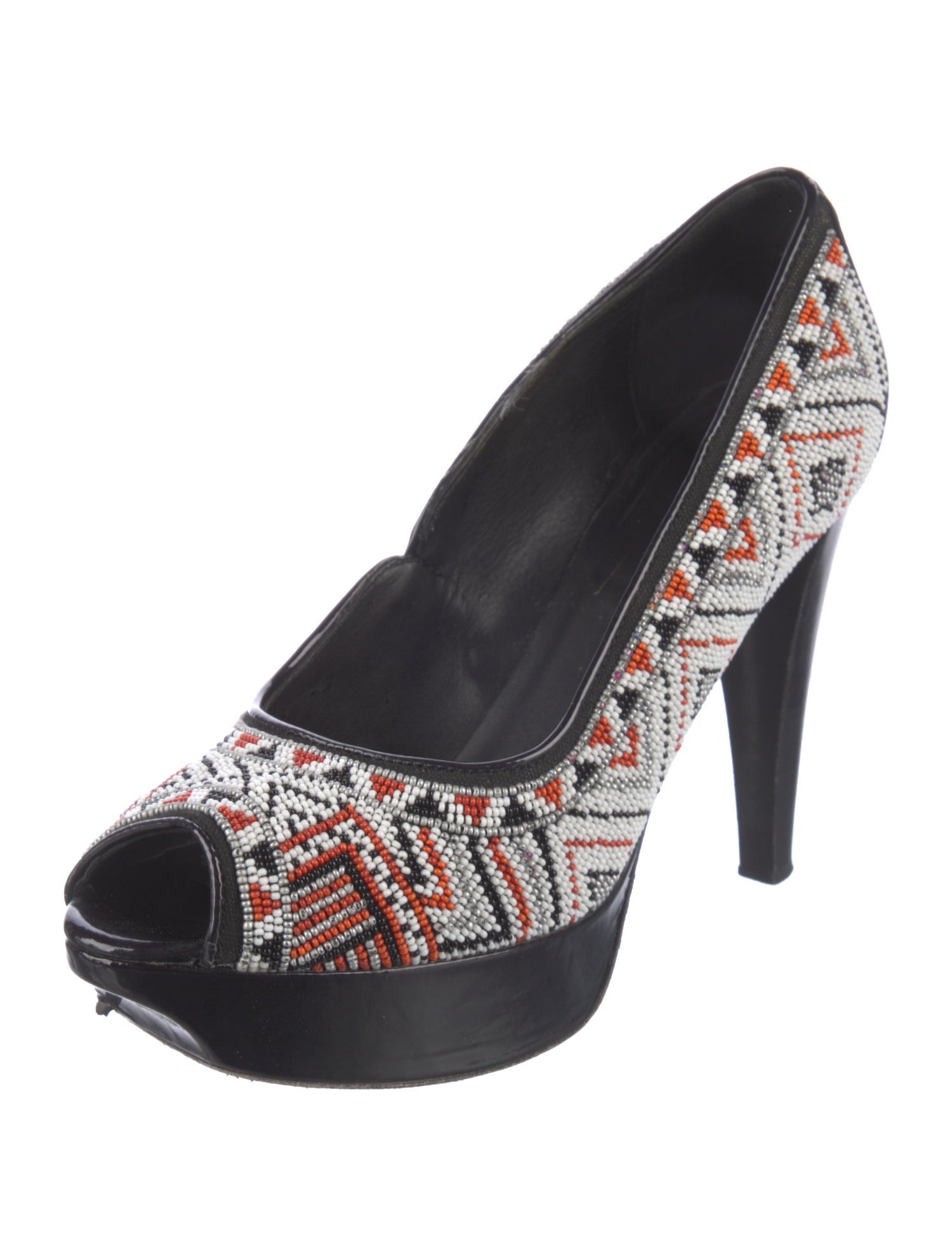Donald Pliner Printed Beaded Accents Pumps
