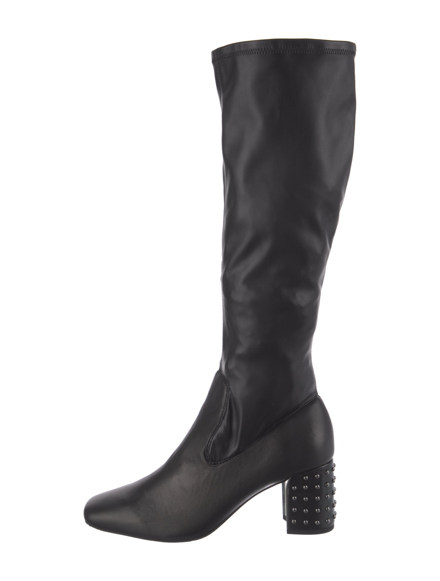 Donald Pliner Leather Studded Accents Riding Boots