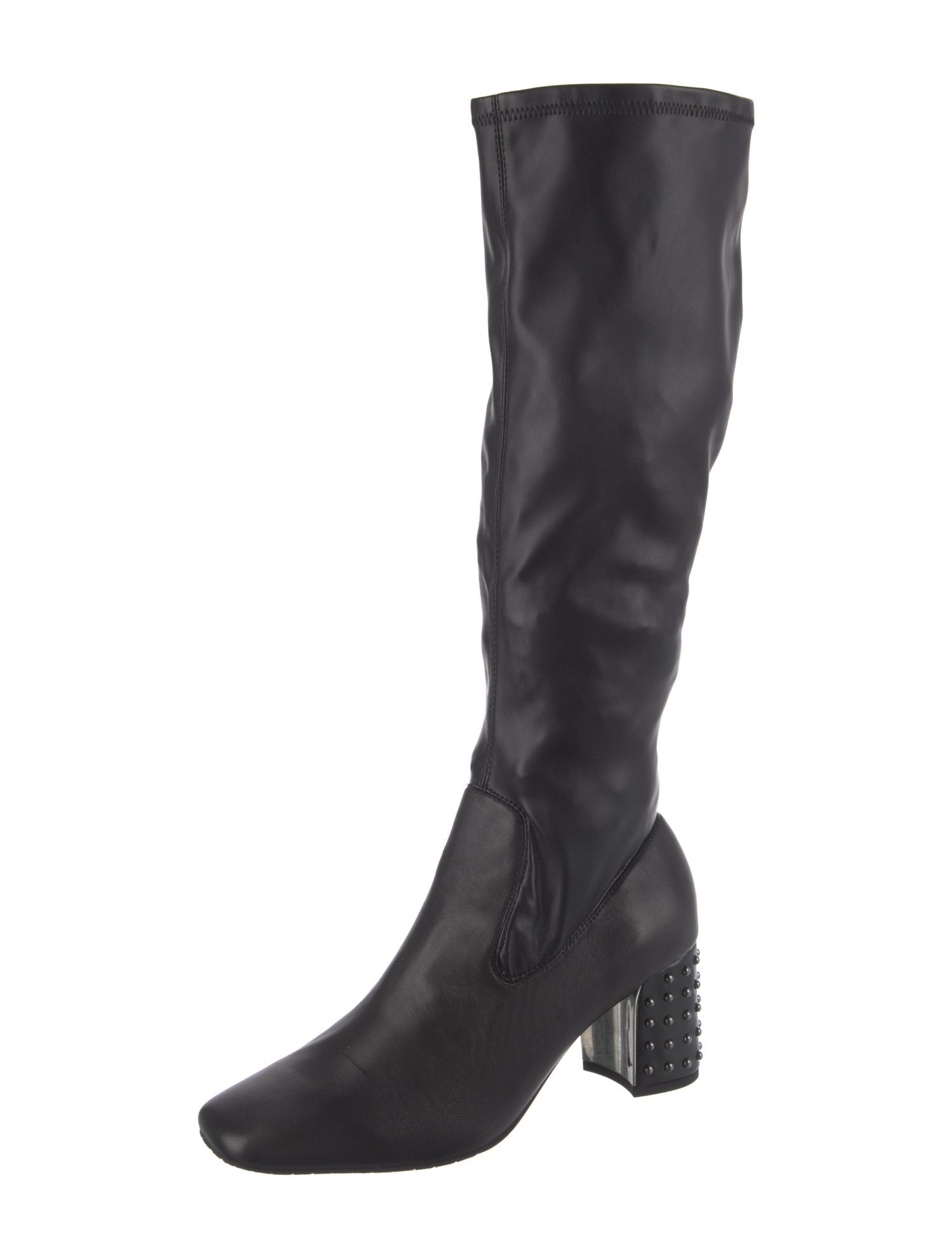 Donald Pliner Leather Studded Accents Riding Boots