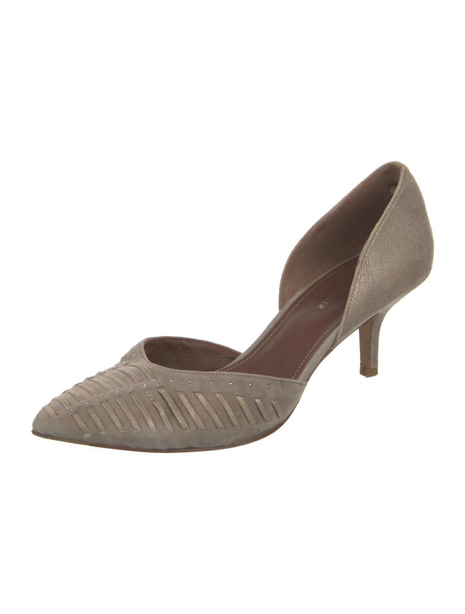Donald Pliner Suede Studded Accents D'Orsay Pumps