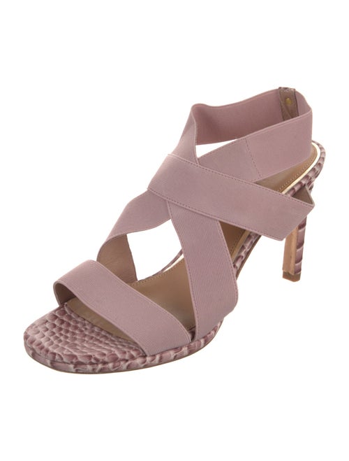 Donald Pliner Embossed Leather Animal Print Slingback Sandals