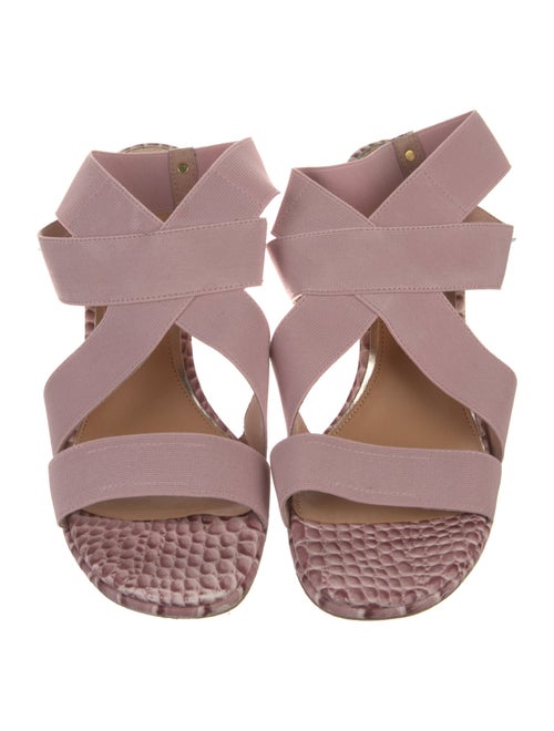 Donald Pliner Embossed Leather Animal Print Slingback Sandals