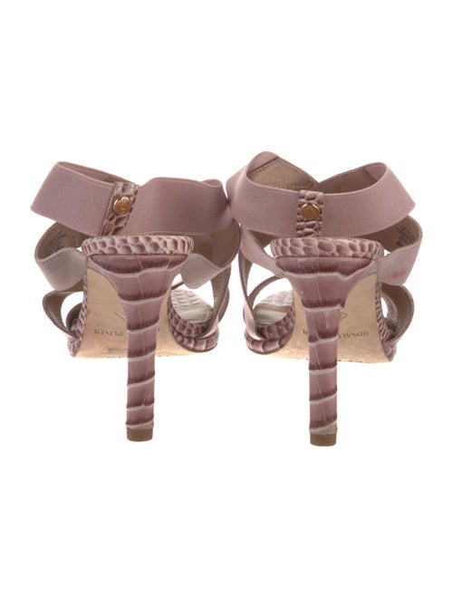 Donald Pliner Embossed Leather Animal Print Slingback Sandals