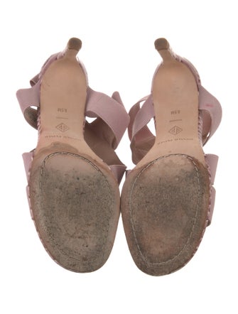 Donald Pliner Embossed Leather Animal Print Slingback Sandals