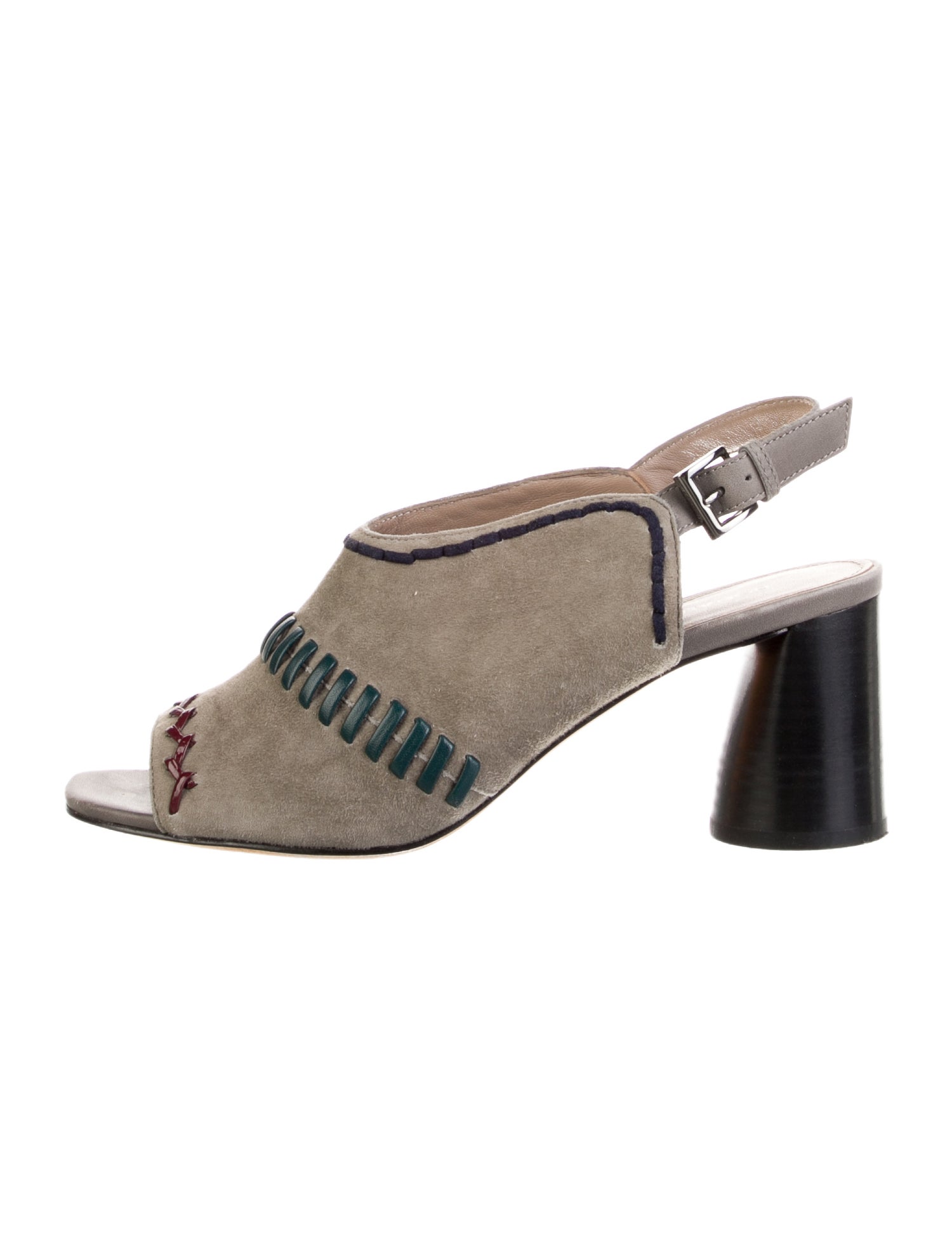 Donald Pliner Suede Striped Slingback Pumps