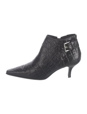 Donald Pliner Embossed Leather Animal Print Boots