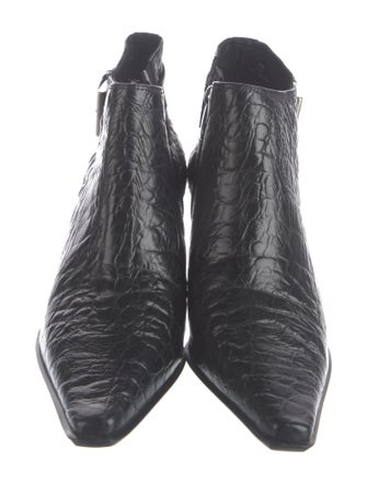 Donald Pliner Embossed Leather Animal Print Boots