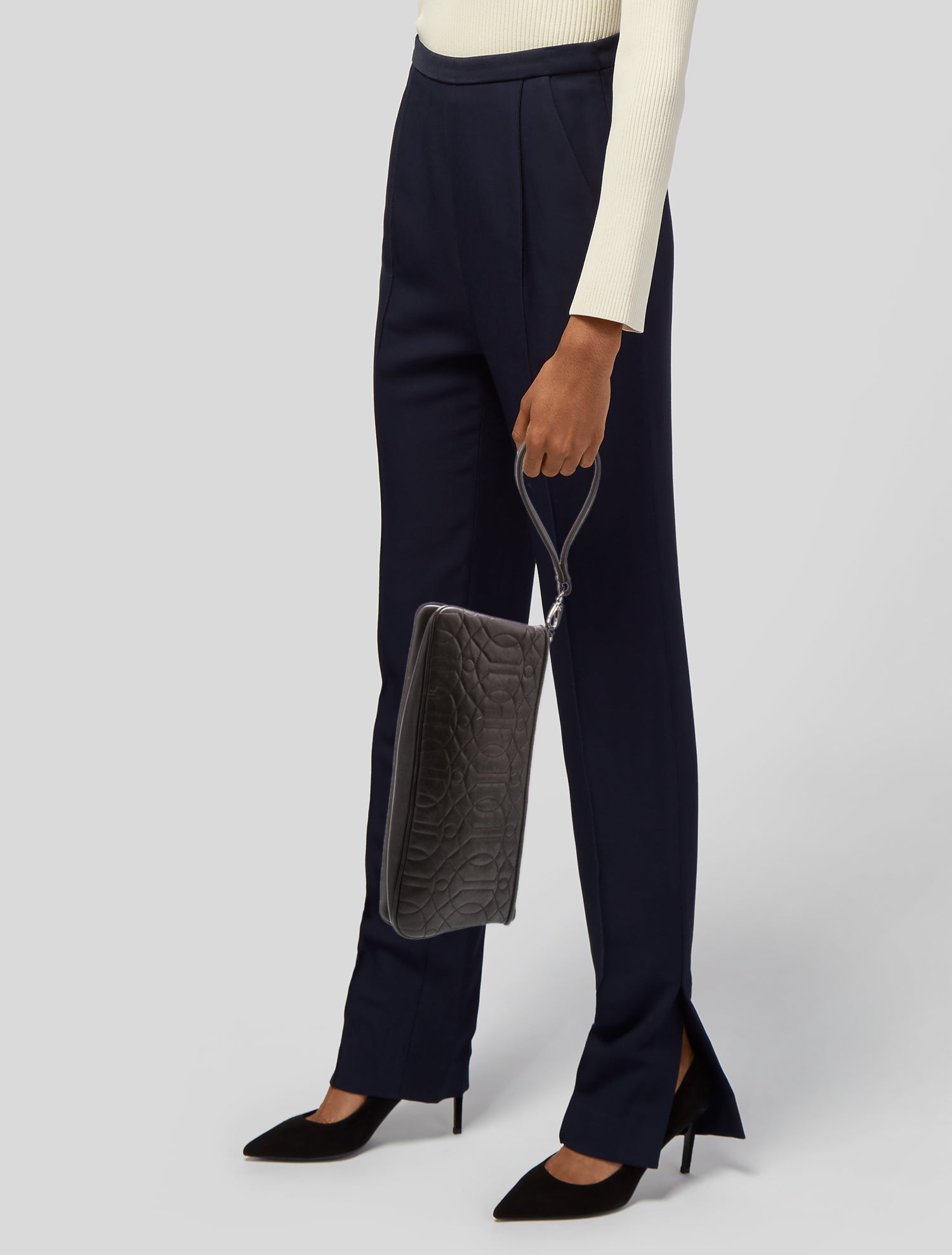 Donald Pliner Leather Top Handle Bag