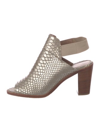 Donald Pliner Leather Polka Dot Print Slingback Sandals