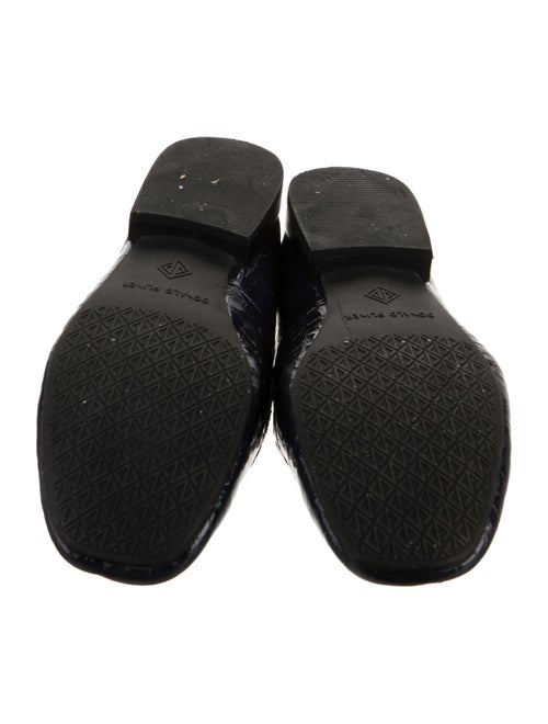 Donald Pliner Patent Leather Chain-Link Accents Loafers