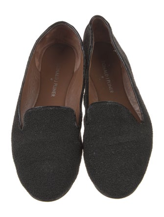 Donald Pliner Patent Leather Beaded Accents Loafers