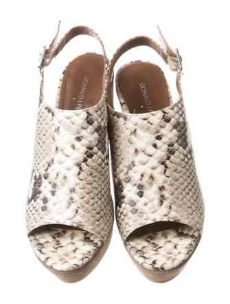 Donald Pliner Leather Animal Print Slingback Pumps