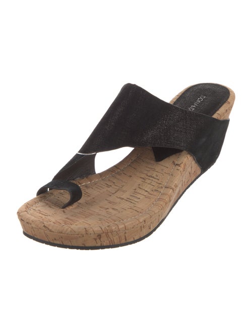 Donald Pliner Suede Slides