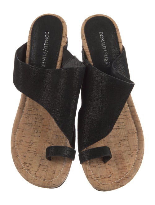 Donald Pliner Suede Slides