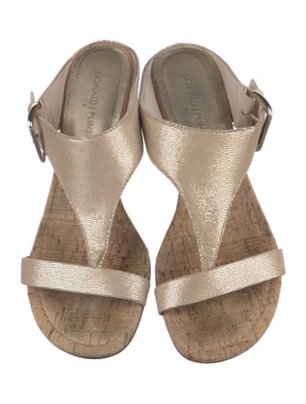 Donald Pliner Leather T-Strap Sandals