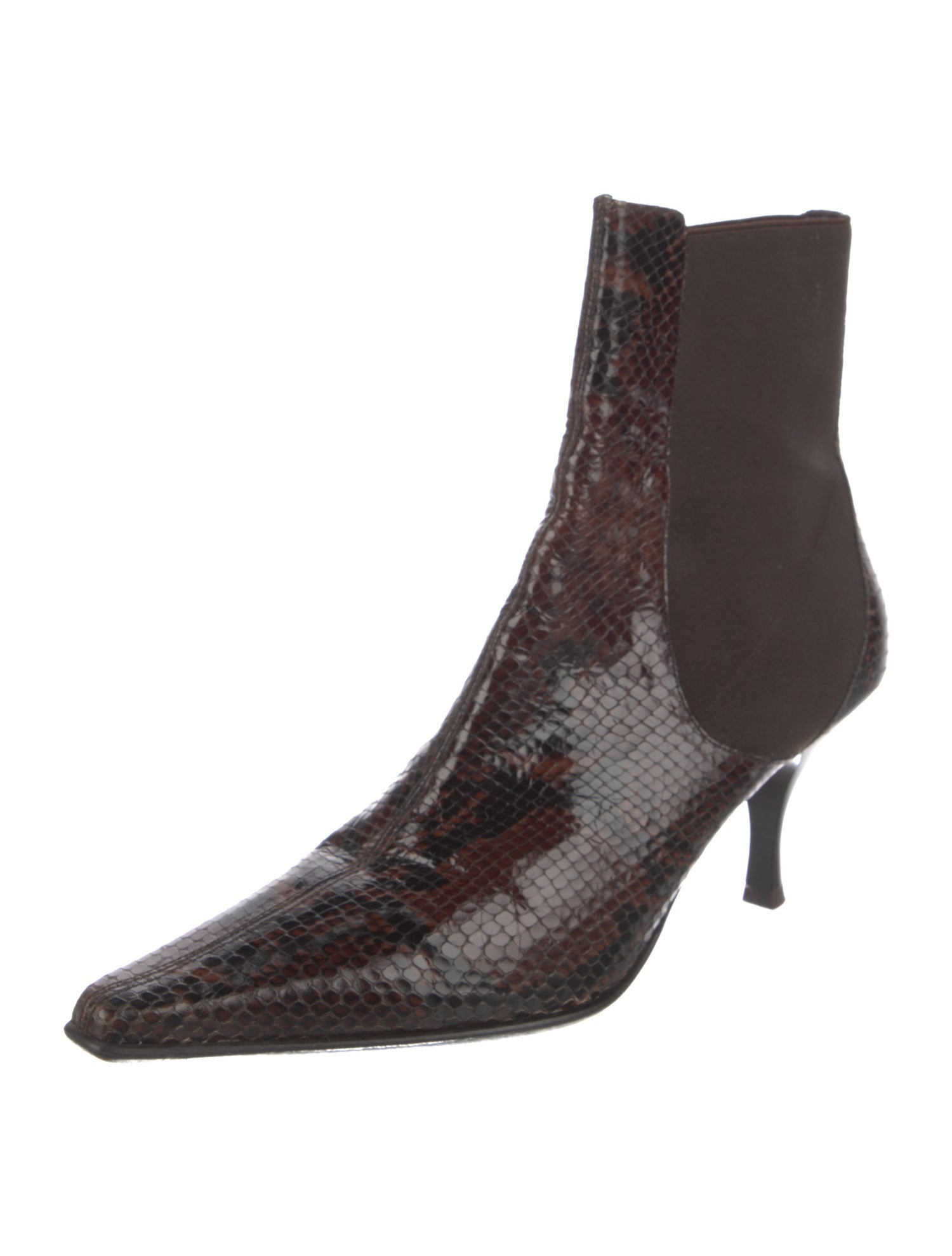 Donald Pliner Leather Animal Print Chelsea Boots