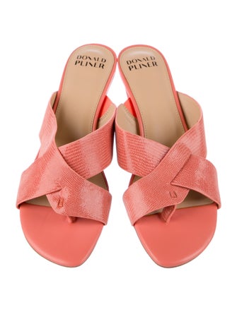 Donald Pliner Leather Slides