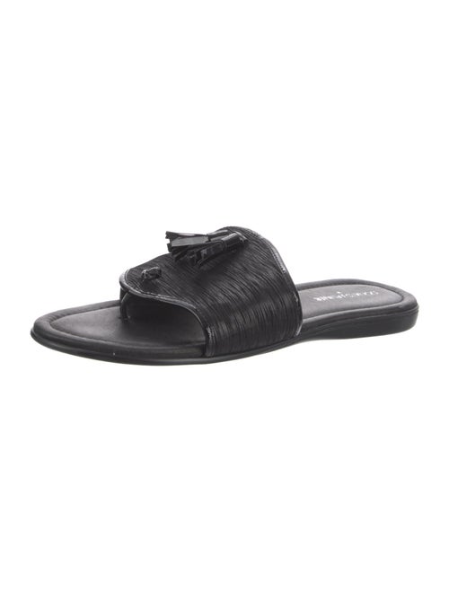 Donald Pliner Leather Tassel Accents Slides