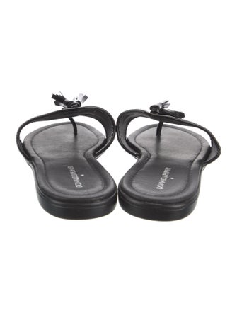 Donald Pliner Leather Tassel Accents Slides