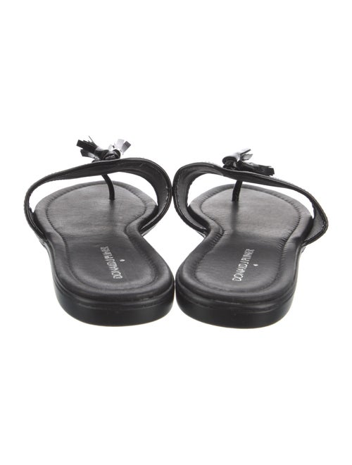 Donald Pliner Leather Tassel Accents Slides