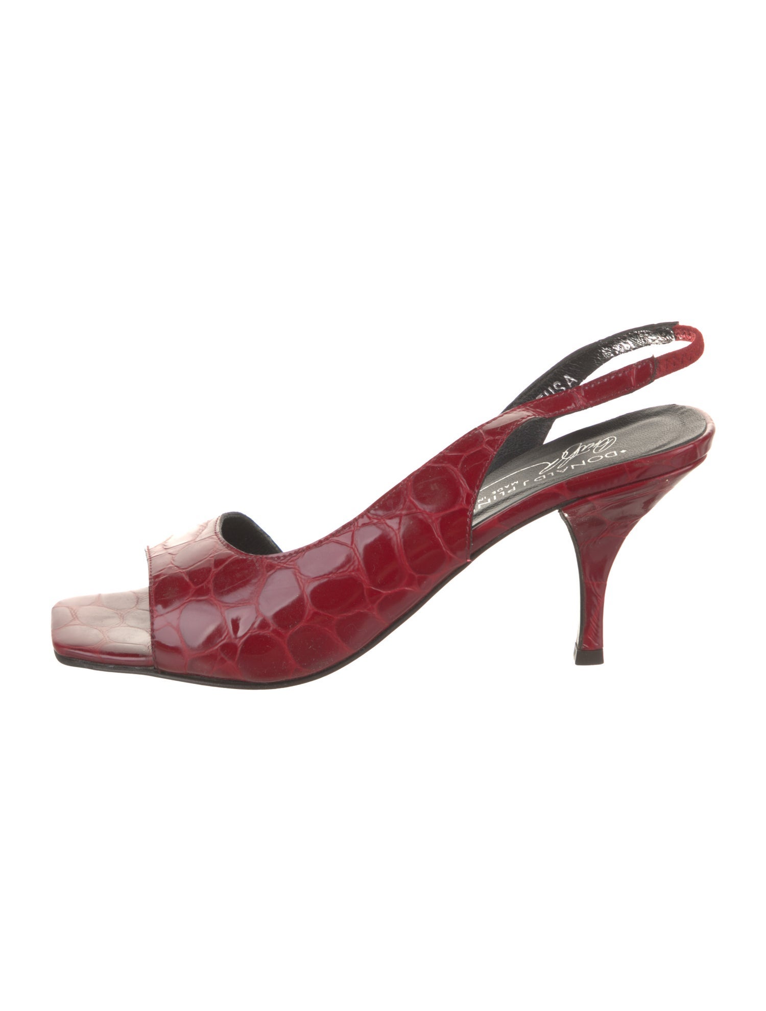 Donald Pliner Patent Leather Slingback Sandals