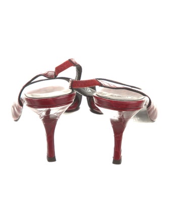 Donald Pliner Patent Leather Slingback Sandals