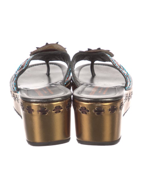 Donald Pliner Leather Printed Slides