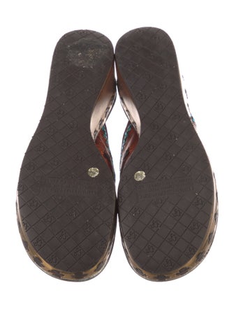 Donald Pliner Leather Printed Slides