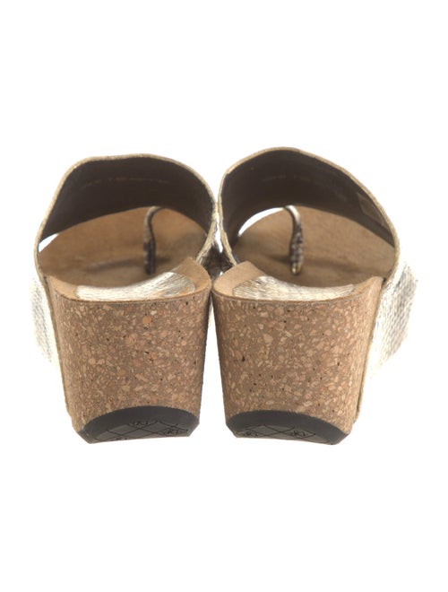 Donald Pliner Embossed Leather Animal Print Slides