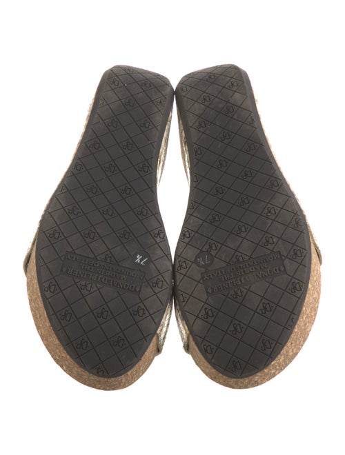 Donald Pliner Embossed Leather Animal Print Slides