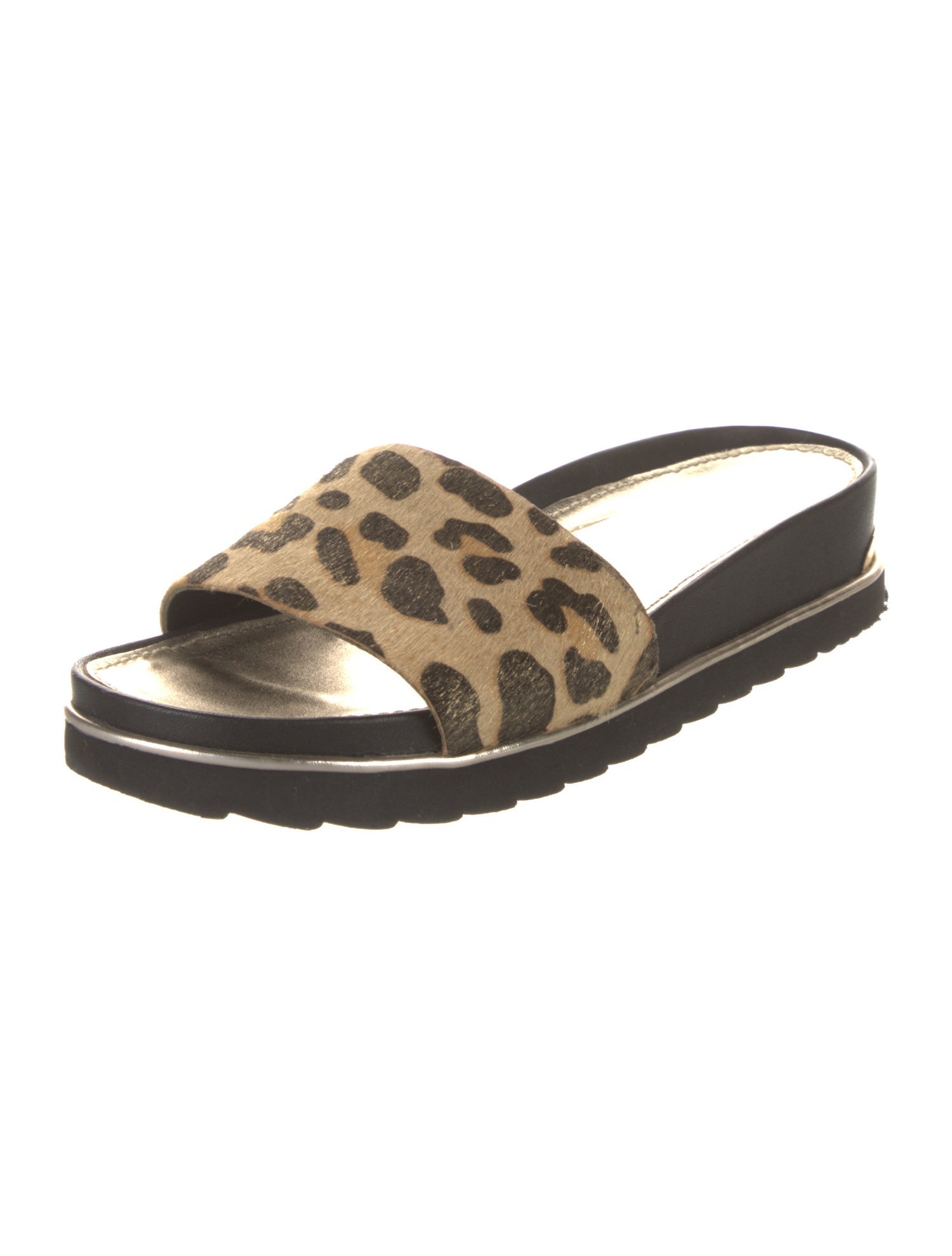 Donald Pliner Ponyhair Animal Print Slingback Sandals