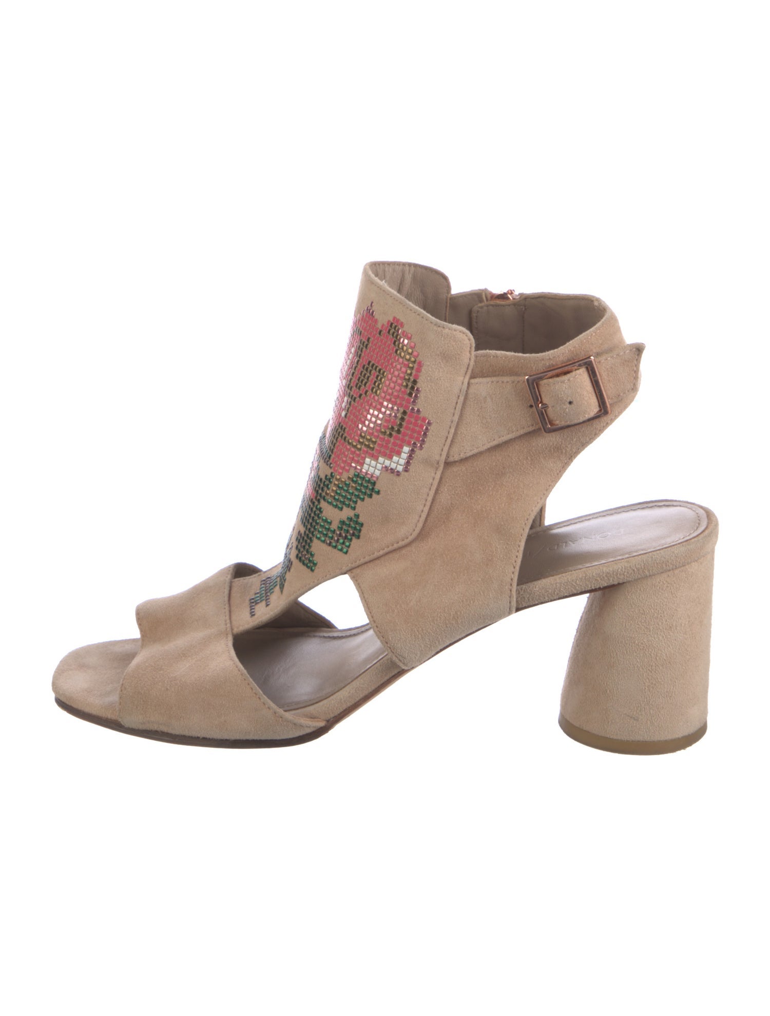 Donald Pliner Suede Printed Slingback Sandals
