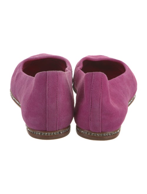 Donald Pliner Suede Crystal Embellishments Ballet Flats