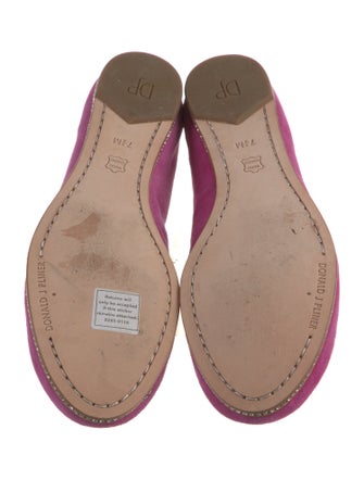 Donald Pliner Suede Crystal Embellishments Ballet Flats