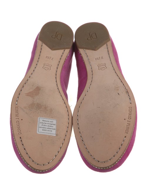 Donald Pliner Suede Crystal Embellishments Ballet Flats
