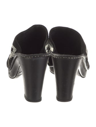 Donald Pliner Suede Printed Mules