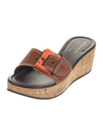 Donald Pliner Leather Printed Slides