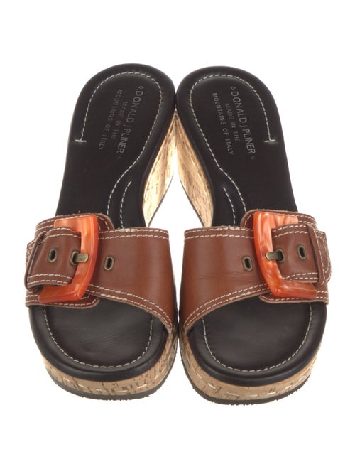 Donald Pliner Leather Printed Slides