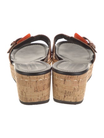 Donald Pliner Leather Printed Slides